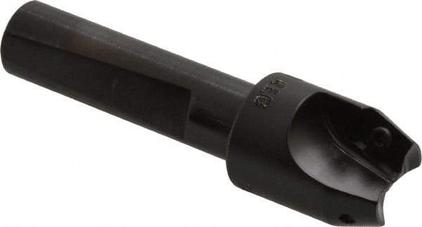 Kyocera - 20° Lead Angle, 9/16" Max Cut Diam, 9/16" Min Cut Diam, 0.33" Max Depth of Cut, Indexable Chamfer and Angle End Mill - 2 Inserts, XPMT 0902.. Insert Style, 2.78" Overall Length, Straight Shank - Exact Tool & Supply