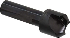 Kyocera - 45° Lead Angle, 9/16" Max Cut Diam, 9/16" Min Cut Diam, 0.24" Max Depth of Cut, Indexable Chamfer and Angle End Mill - 2 Inserts, XPMT 0902.. Insert Style, 2.91" Overall Length, Straight Shank - Exact Tool & Supply