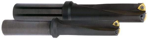 Kyocera - 3.56" Max Drill Depth, 3xD, 1-3/16" Diam, Indexable Insert Drill - 2 Inserts, 1-1/4" Shank Diam, Whistle Notch Shank - Exact Tool & Supply