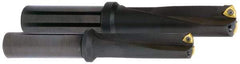 Kyocera - 3.56" Max Drill Depth, 3xD, 1-3/16" Diam, Indexable Insert Drill - 2 Inserts, 1-1/4" Shank Diam, Whistle Notch Shank - Exact Tool & Supply