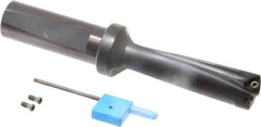 Kyocera - 2.15" Max Drill Depth, 3xD, 23/32" Diam, Indexable Insert Drill - 2 Inserts, 3/4" Shank Diam, Whistle Notch Shank - Exact Tool & Supply