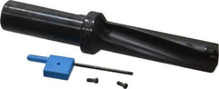 Kyocera - 2-1/4" Max Drill Depth, 3xD, 3/4" Diam, Indexable Insert Drill - 2 Inserts, 3/4" Shank Diam, Whistle Notch Shank - Exact Tool & Supply