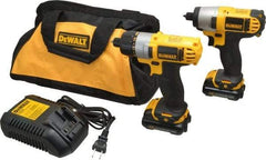 DeWALT - 12 Volt Cordless Tool Combination Kit - Includes 1/4" Impact Driver & 1/4" Screwdriver, Lithium-Ion Battery Included - Exact Tool & Supply