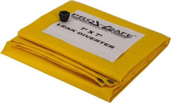 PRO-SAFE - Tarp-Shaped Heavy Duty Roof Leak Diverter - 7' Long x 7' Wide x 18 mil Thick, Yellow - Exact Tool & Supply