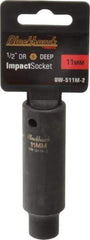 Blackhawk by Proto - 1/2" Drive 11mm Deep Impact Socket - 6 Points, 3-7/32" OAL - Exact Tool & Supply