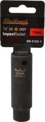 Blackhawk by Proto - 1/2" Drive 13mm Deep Impact Socket - 6 Points, 3-7/32" OAL - Exact Tool & Supply