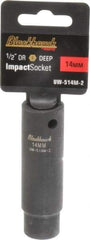 Blackhawk by Proto - 1/2" Drive 14mm Deep Impact Socket - 6 Points, 3-5/16" OAL - Exact Tool & Supply