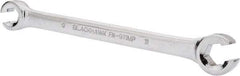 Blackhawk by Proto - 9 x 11mm, Full Polish, Open End Flare Nut Wrench - 6 Points, 6-5/16" OAL, Steel, Double End Head - Exact Tool & Supply