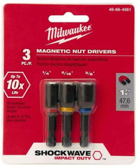 Milwaukee Tool - Nut Driver Bit Set - 1/4" Hex Drive - Exact Tool & Supply