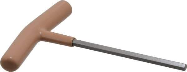 Paramount - 6mm Hex, T-Handle Cushion Grip, Hex Key - 6" OAL, Steel, Metric System of Measurement - Exact Tool & Supply
