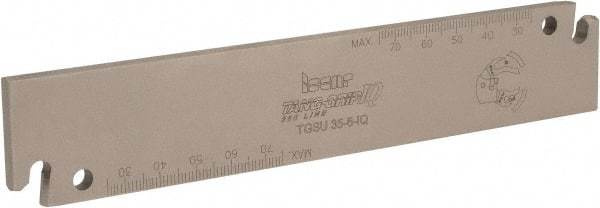 Iscar - 1.378" Blade Height, 0.205" Blade Width, 7.087" OAL, Neutral Cut, Single End Indexable Cut-Off Blade - TGSU Blade, Tang-GripIQ Series - Exact Tool & Supply