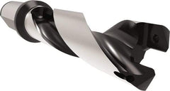 Allied Machine and Engineering - Series 24, 24 to 25.99mm Diam, 25mm Diam Straight Shank with Flange, Helical Flute Spade Drill - 78mm Max Depth, 113.8mm Body Length, 169.8mm OAL, Standard Length, Through Coolant - Exact Tool & Supply