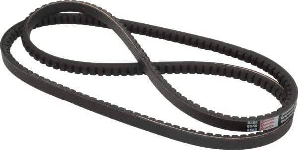 Browning - Section BX, 21/32" Wide, 71" Outside Length, Gripnotch V-Belt - Rubber Compound, Gripnotch, No. BX68 - Exact Tool & Supply