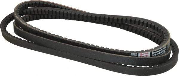 Browning - Section BX, 21/32" Wide, 99" Outside Length, Gripnotch V-Belt - Rubber Compound, Gripnotch, No. BX96 - Exact Tool & Supply