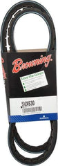 Browning - Section 5VX, 5/8" Wide, 63" Outside Length, Gripnotch V-Belt - Rubber Compound, 358 Gripnotch, No. 5VX630 - Exact Tool & Supply
