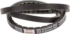 Browning - Section 3VX, 3/8" Wide, 40" Outside Length, Gripnotch V-Belt - Rubber Compound, 358 Gripnotch, No. 3VX400 - Exact Tool & Supply