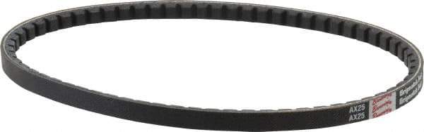 Browning - Section AX, 1/2" Wide, 27" Outside Length, Gripnotch V-Belt - Rubber Compound, Gripnotch, No. AX25 - Exact Tool & Supply