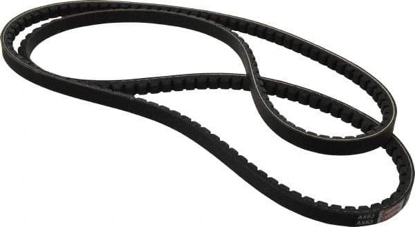 Browning - Section AX, 1/2" Wide, 65" Outside Length, Gripnotch V-Belt - Rubber Compound, Gripnotch, No. AX63 - Exact Tool & Supply