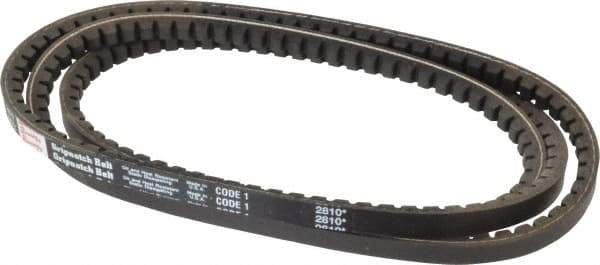 Browning - Section AX, 1/2" Wide, 74" Outside Length, Gripnotch V-Belt - Rubber Compound, Gripnotch, No. AX72 - Exact Tool & Supply