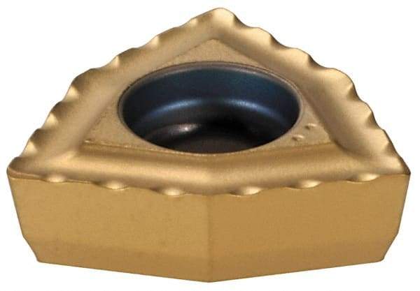 Komet - WOEX06T304 03 Grade BK8425 Carbide Indexable Drill Insert - TiAlN/TiN Finish, Trigon, 10mm Inscribed Circle - Exact Tool & Supply