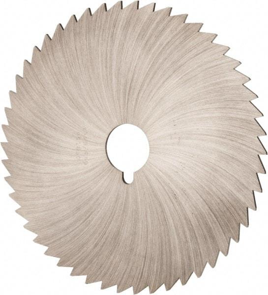 Made in USA - 6" Diam x 5/64" Blade Thickness x 1" Arbor Hole Diam, 42 Tooth Slitting and Slotting Saw - Arbor Connection, Right Hand, Uncoated, High Speed Steel, Concave Ground - Exact Tool & Supply