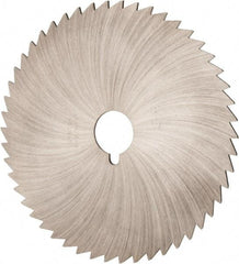 Made in USA - 6" Diam x 5/64" Blade Thickness x 1" Arbor Hole Diam, 42 Tooth Slitting and Slotting Saw - Arbor Connection, Right Hand, Uncoated, High Speed Steel, Concave Ground - Exact Tool & Supply