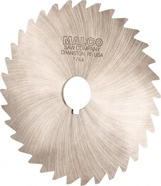 Made in USA - 6" Diam x 7/64" Blade Thickness x 1" Arbor Hole Diam, 50 Tooth Slitting and Slotting Saw - Arbor Connection, Right Hand, Uncoated, High Speed Steel, Concave Ground, Contains Keyway - Exact Tool & Supply