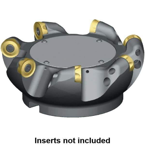 Kennametal - 160mm Cut Diam, 10mm Max Depth, 40mm Arbor Hole, 7 Inserts, RCGT 2006... Insert Style, Indexable Copy Face Mill - 14,000 Max RPM, 63mm High, Series KSRM - Exact Tool & Supply