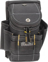 CLC - 6 Pocket General Purpose Holster - Polyester, Black, 6-1/4" Wide x 8-1/4" High - Exact Tool & Supply