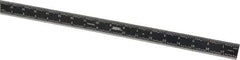 SPI - 18" Long, 1/64, 1/32, 1/16, 1/8" Graduation, Rigid Steel Rule - 4R Graduation Style, 1-1/8" Wide, Black, Black Chrome Finish - Exact Tool & Supply