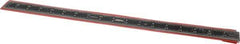 SPI - 18" Long, 1/100, 1/64, 1/50, 1/32" Graduation, Rigid Steel Rule - 16R Graduation Style, 1-1/8" Wide, Black, Black Chrome Finish - Exact Tool & Supply