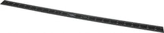 SPI - 24" Long, 1/100, 1/64, 1/32, 1/10" Graduation, Rigid Steel Rule - 5R Graduation Style, 1-1/8" Wide, Black, Black Chrome Finish - Exact Tool & Supply