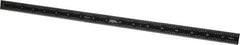 SPI - 18" Long, 1/100, 1/64, 1/32, 1/10" Graduation, Flexible Steel Rule - 5R Graduation Style, 3/4" Wide, Black, Black Chrome Finish - Exact Tool & Supply