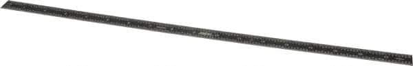 SPI - 18" Long, 1/100, 1/64, 1/50, 1/32" Graduation, Flexible Steel Rule - 16R Graduation Style, 3/4" Wide, Black, Black Chrome Finish - Exact Tool & Supply