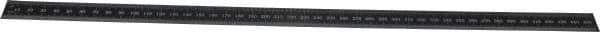 SPI - 18" Long, 1/64, 1/32" and 0.5, 1mm Graduation, Flexible Steel Rule - English/Metric Graduation Style, 3/4" Wide, Black, Black Chrome Finish - Exact Tool & Supply