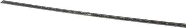 SPI - 24" Long, 1/64, 1/50, 1/32, 1/10" Graduation, Flexible Steel Rule - 3R Graduation Style, 3/4" Wide, Black, Black Chrome Finish - Exact Tool & Supply