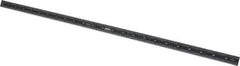 SPI - 24" Long, 1/100, 1/64, 1/32, 1/10" Graduation, Flexible Steel Rule - 5R Graduation Style, 3/4" Wide, Black, Black Chrome Finish - Exact Tool & Supply