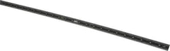 SPI - 24" Long, 1/100, 1/64, 1/50, 1/32" Graduation, Flexible Steel Rule - 16R Graduation Style, 3/4" Wide, Black, Black Chrome Finish - Exact Tool & Supply