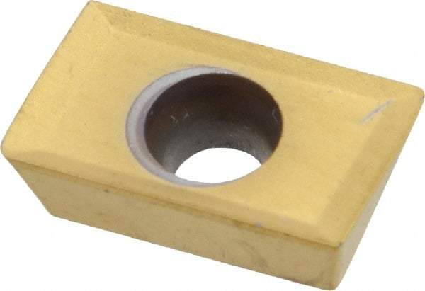 Kennametal - APKT263 Grade KC725M Carbide Milling Insert - TiN/TiCN/TiN Finish, 3/16" Thick, 0.8mm Corner Radius - Exact Tool & Supply
