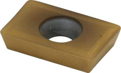 Kennametal - XDMT150308 Grade KC735M Carbide Milling Insert - TiN Finish, 0.1252" Thick, 0.8mm Corner Radius - Exact Tool & Supply