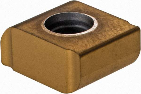 Kennametal - LNEU1255 Grade KC725M Carbide Milling Insert - TiN/TiCN/TiN Finish, 0.2165" Thick, 3.2mm Corner Radius - Exact Tool & Supply