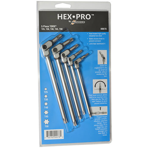 78 SET 5 CHROME TORX HEXP - Exact Tool & Supply