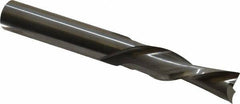 Onsrud - 3/8" Cutting Diam x 1-1/4" Length of Cut, 2 Flute, Downcut Spiral Router Bit - Uncoated, Right Hand Cut, Solid Carbide, 3" OAL x 3/8" Shank Diam, Double Edge, 30° Helix Angle - Exact Tool & Supply