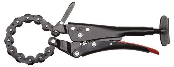 Proto - 9-27/32" OAL Standard Jaw Locking Chain Pipe Cutters - 1-3/32" Jaw Width, 2-61/64" Jaw Opening, Standard Handle - Exact Tool & Supply