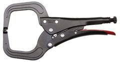 Proto - 11-3/16" OAL C-Clamp Locking Pliers - 15/32" Jaw Width, 3-45/64" Jaw Depth, 3-15/16" Jaw Opening, Standard Handle - Exact Tool & Supply