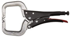 Proto - 11-3/8" OAL C-Clamp Locking Pliers - 15/32" Jaw Width, 3-9/64" Jaw Depth, 3-17/32" Jaw Opening, Standard Handle - Exact Tool & Supply