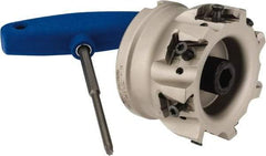 Iscar - 7 Inserts, 3" Cut Diam, 1" Arbor Diam, 0.63" Max Depth of Cut, Indexable Square-Shoulder Face Mill - 0/90° Lead Angle, 2" High, T490 LN.T 1607 Insert Compatibility, Through Coolant, Series Helitang - Exact Tool & Supply