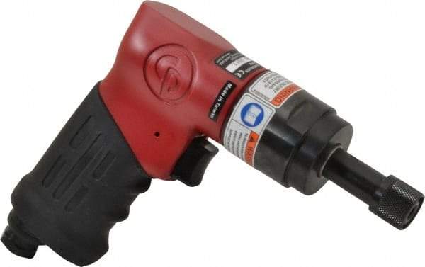 Chicago Pneumatic - 1/4" Bit Holder, 2,200 RPM, Pistol Grip Handle Air Screwdriver - 124 In/Lb Torque, 1/4 NPT Inlet, 2.5 CFM - Exact Tool & Supply