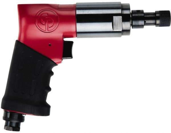 Chicago Pneumatic - 1/4" Bit Holder, 900 RPM, Pistol Grip Handle Air Screwdriver - 230 In/Lb Torque, 1/4 NPT Inlet, 2.5 CFM - Exact Tool & Supply