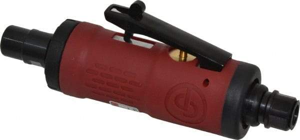 Chicago Pneumatic - 1/4" Collet, Straight Handle, Straight Air Die Grinder - 28,000 RPM, Rear Exhaust, 8.6 CFM, 0.32 hp, 6.21 bar, 1/4" Inlet - Exact Tool & Supply